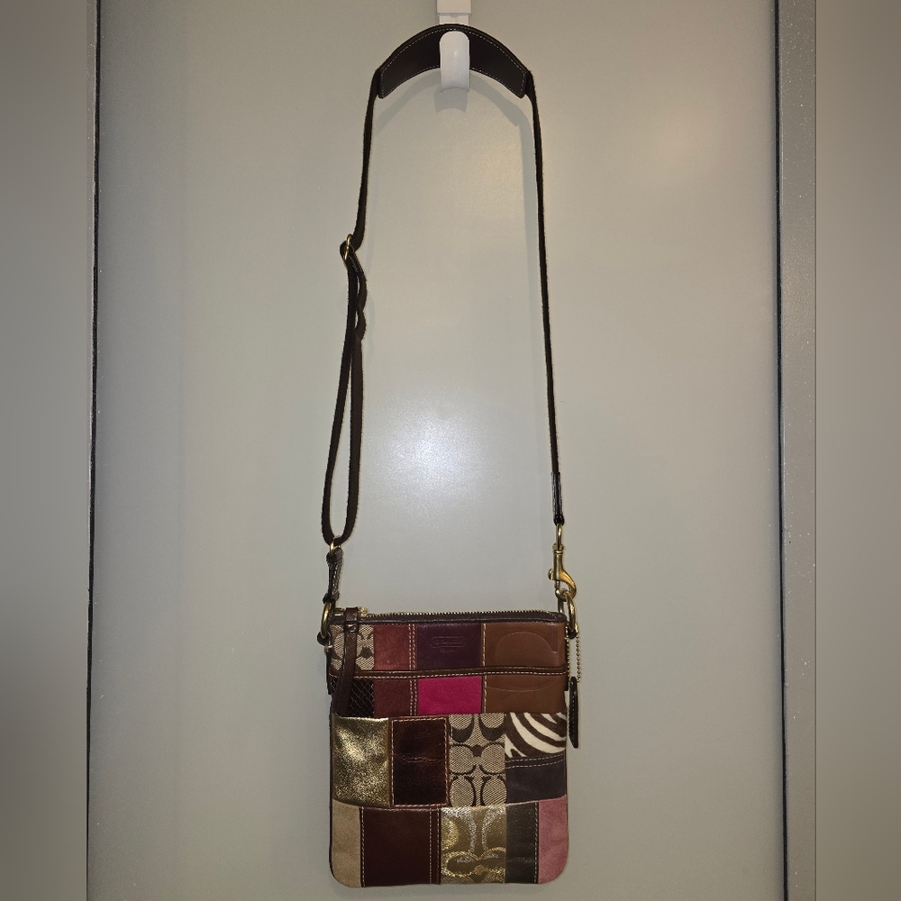 Coach 10439 Patchwork Swingpack Flat Crossbody Ba… - image 4